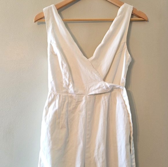 Chino By Anthropologie Women's Jumpsuit White Wide leg Cotton Size 0 - Picture 8 of 13